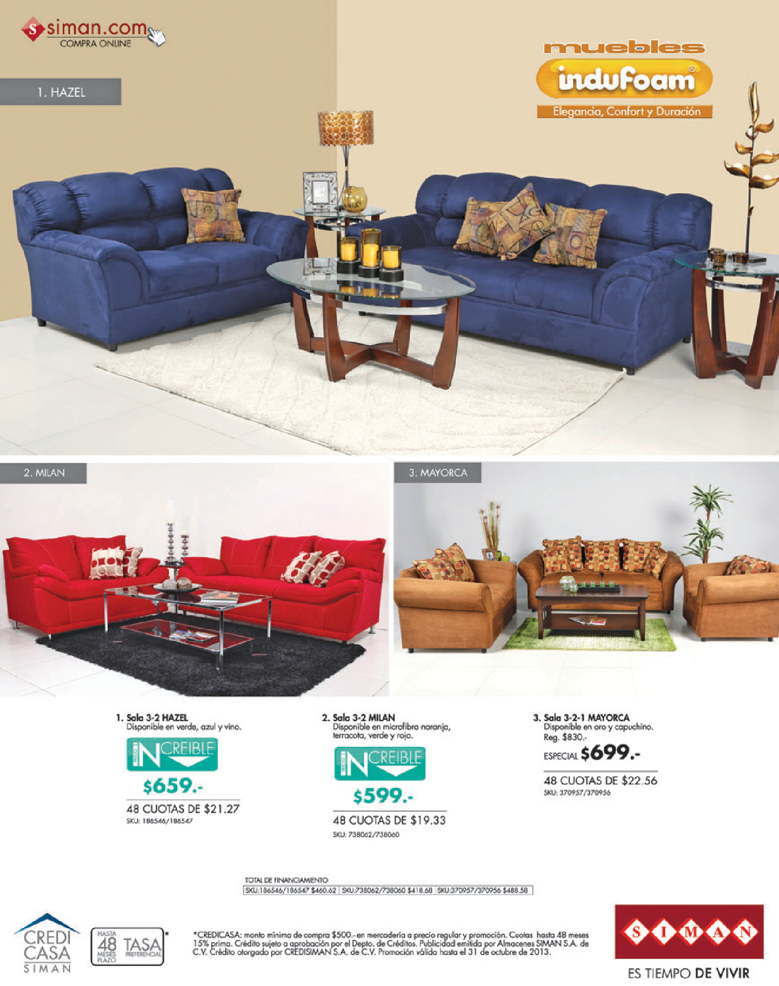 Muebles Indufoam ofertas Siman El salvador 10oct13 Ofertas Ahora