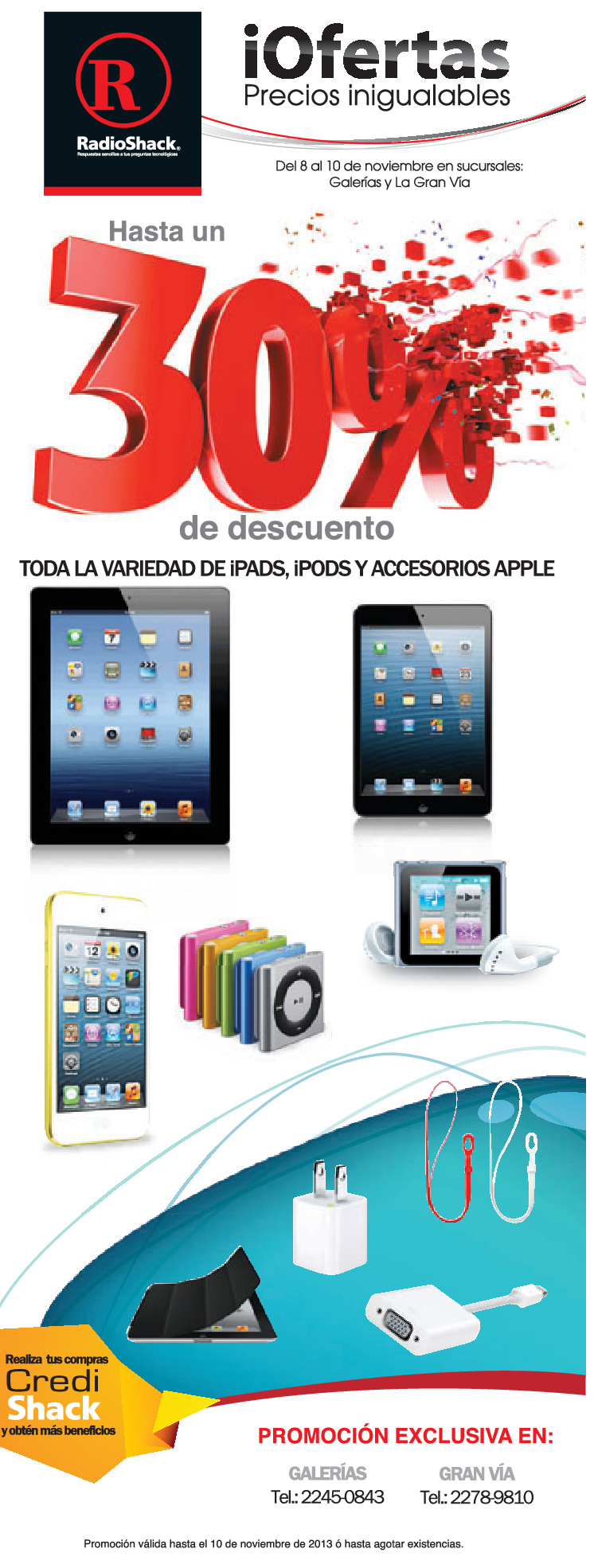 Descuentos RADIO Shack El Salvador en productos apple