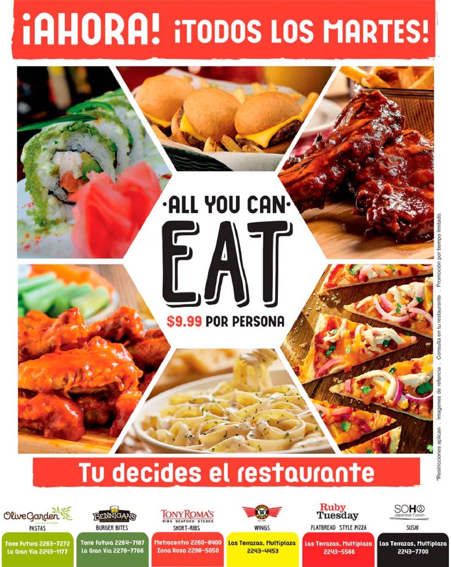 EL SALVADOR all you can eat restaurants Ofertas Ahora