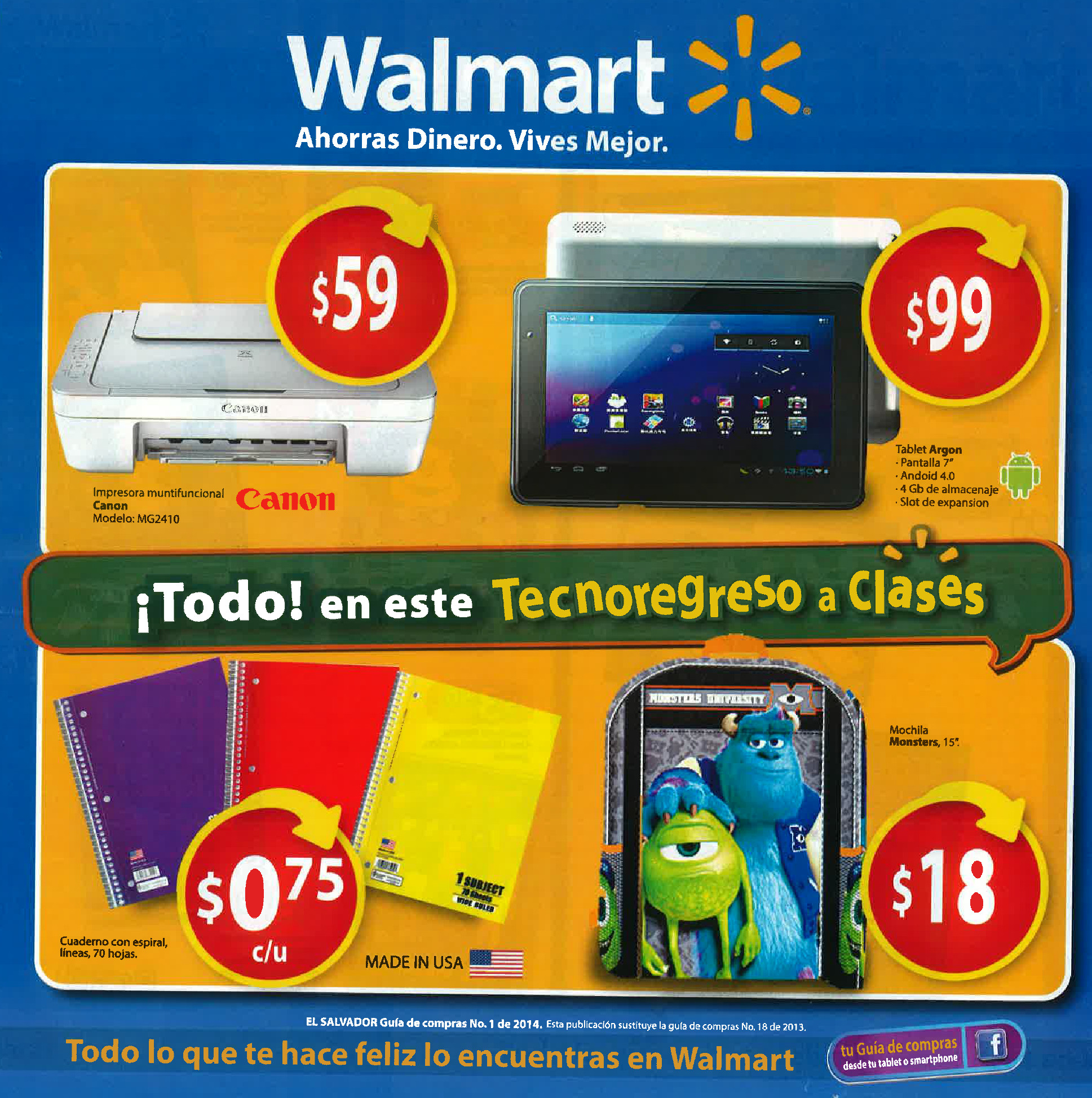 Walmart escolar Guia de Compras 2014 No1