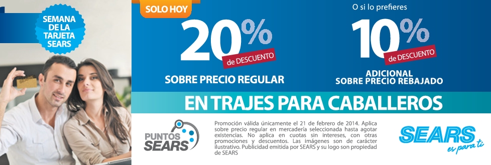 Ofertas en Internet | SEARS: 3X2 EN TRAJES, SACOS, ABRIGOS Y MAS