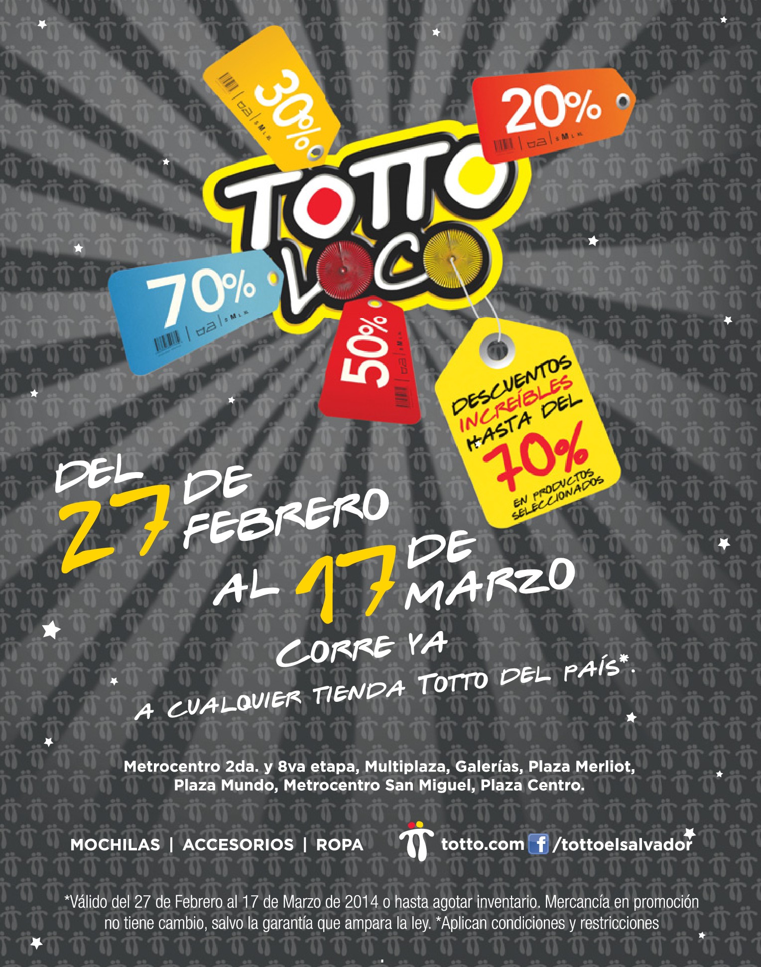 Totto vuelve con su temporada de descuentos #TottoLoco