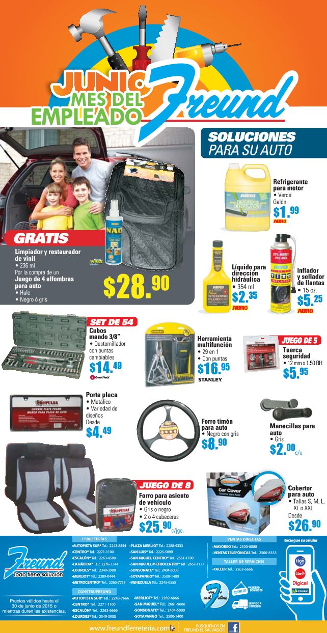 FREUND Promociones en accesorios para autos - 15jun15 Ofertas Ahora