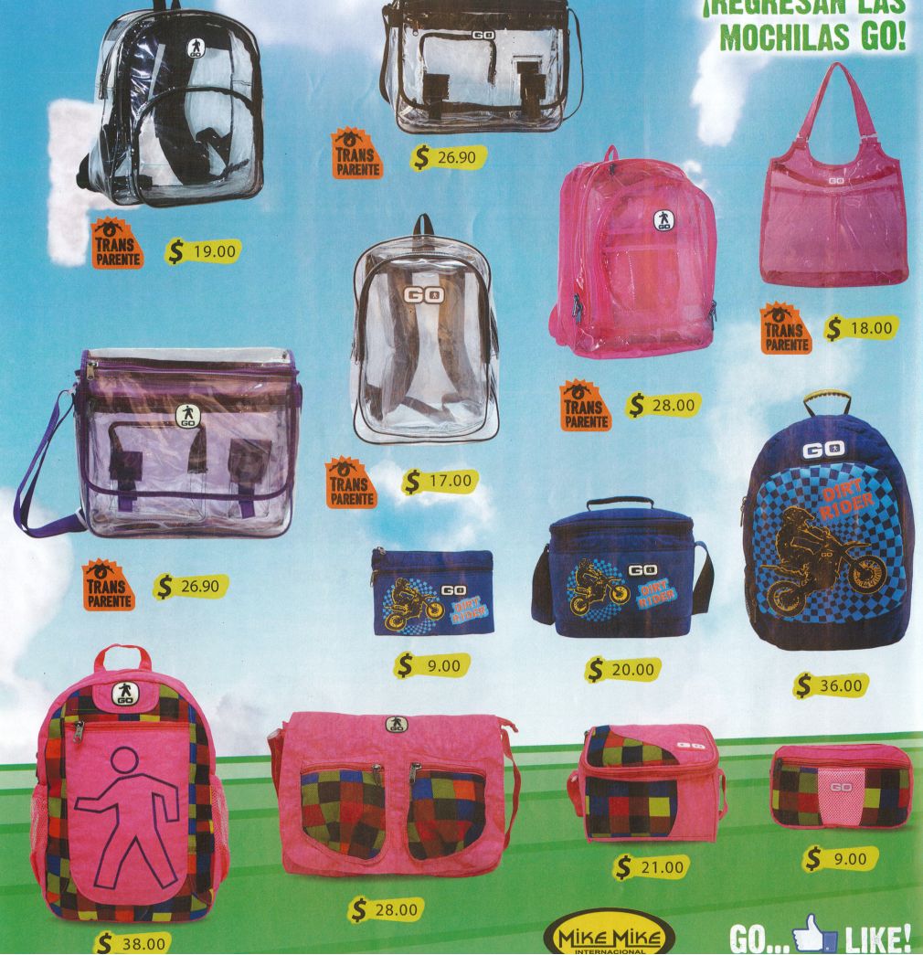 Almacenes MIKE MIKE el salvador ofertas de mochilas y bolsones - Ofertas  Ahora