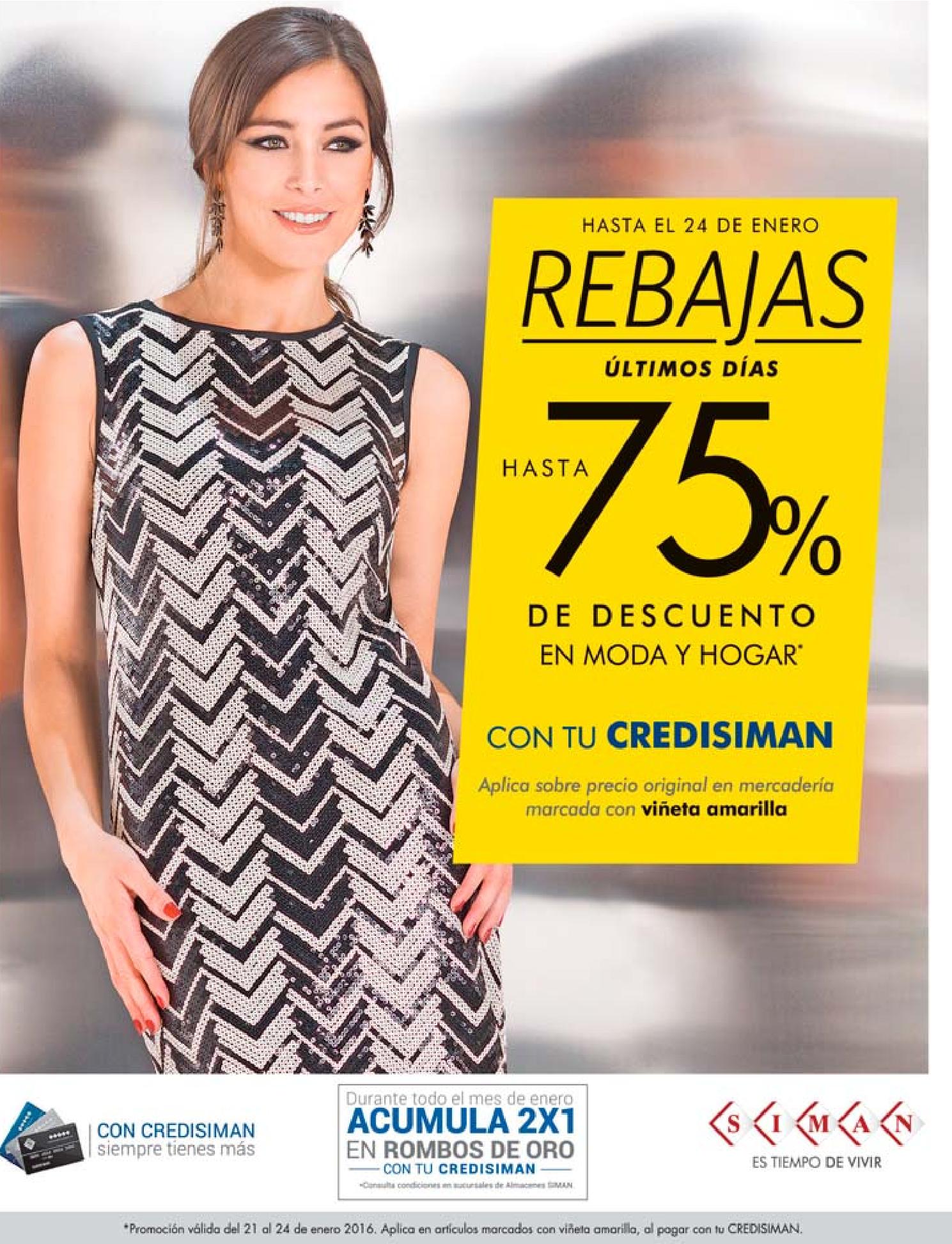 Hasta el 24 de enero 2016 REBAJAS en almacenes SIMAN - Ofertas Ahora