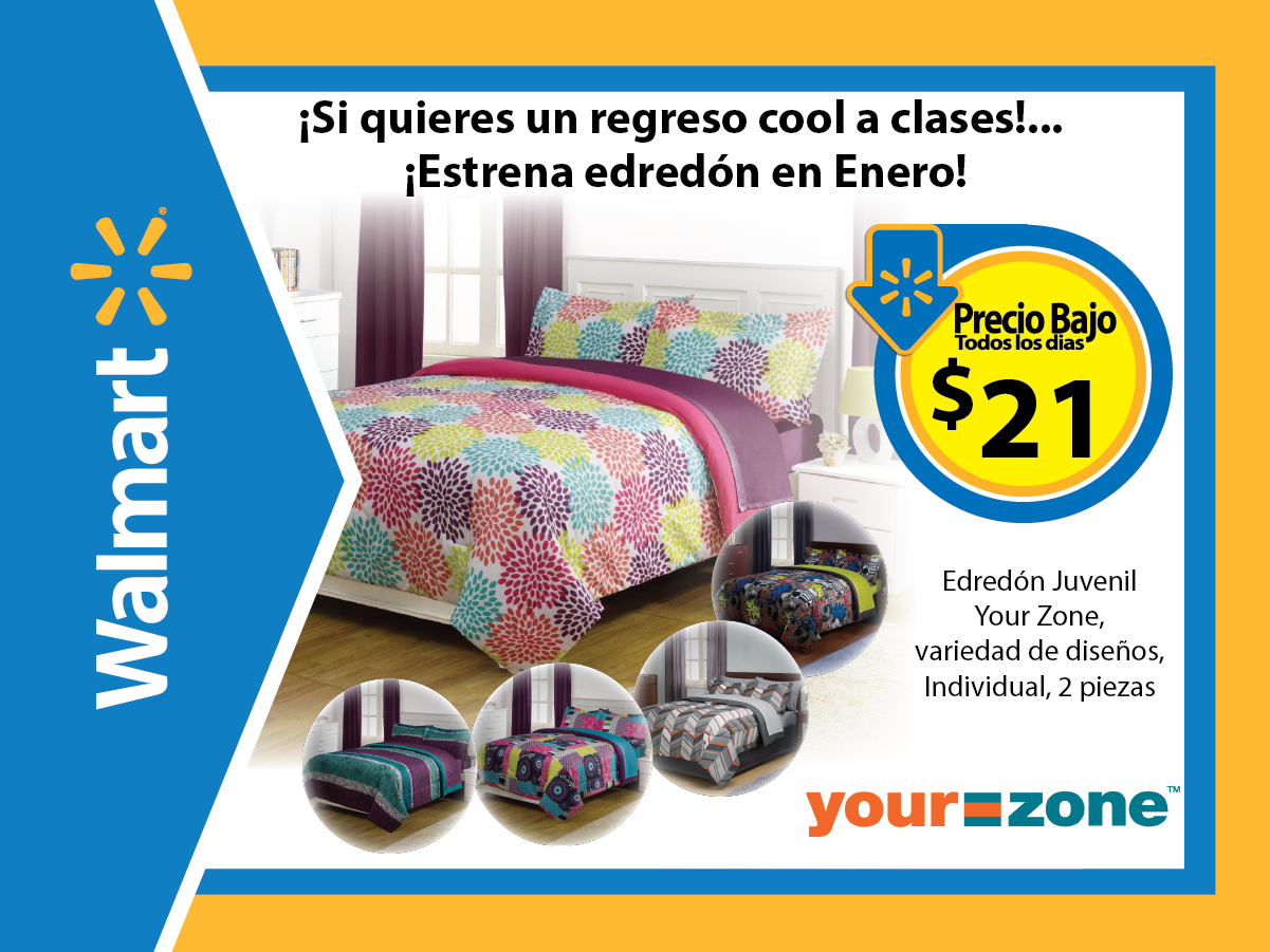 edredones en walmart